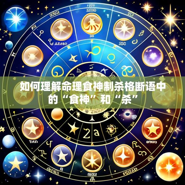 如何理解命理食神制杀格断语中的“食神”和“杀”