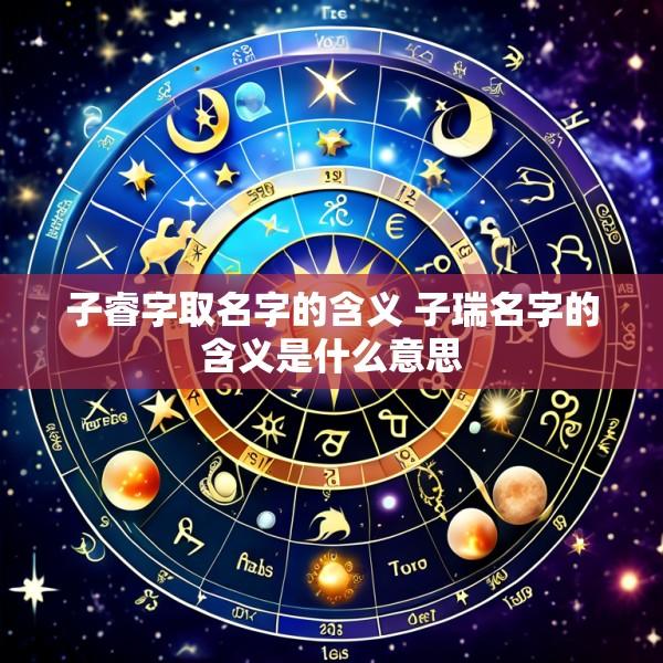 子睿字取名字的含义 子瑞名字的含义是什么意思