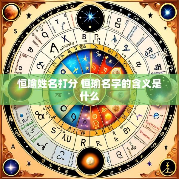 恒瑜姓名打分 恒瑜名字的含义是什么
