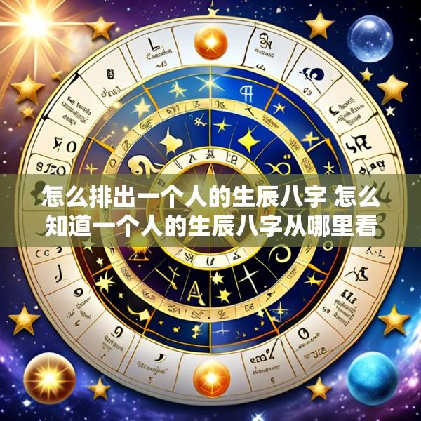 怎么排出一个人的生辰八字 怎么知道一个人的生辰八字从哪里看得出来