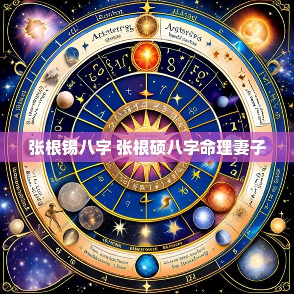 张根锡八字 张根硕八字命理妻子