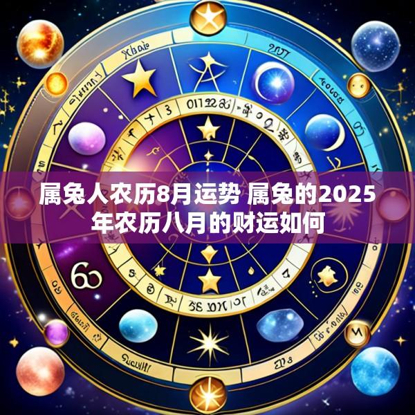 属兔人农历8月运势 属兔的2025年农历八月的财运如何