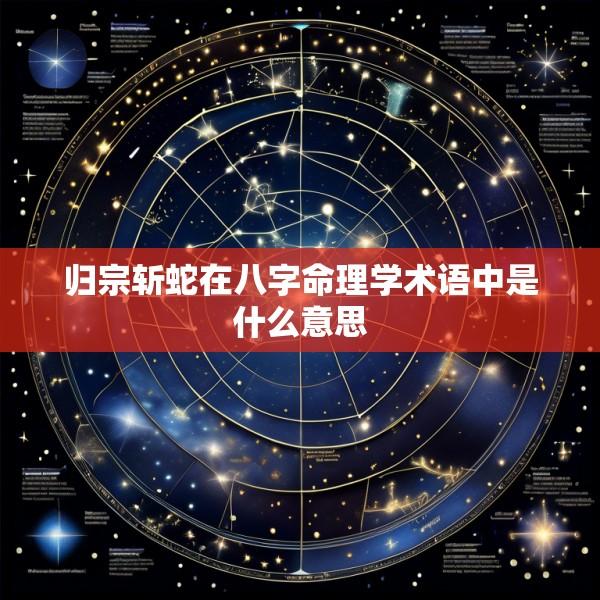 归宗斩蛇在八字命理学术语中是什么意思