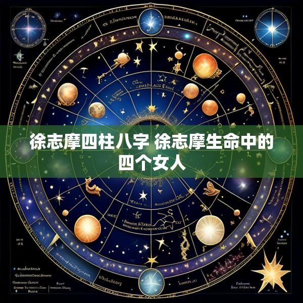 徐志摩四柱八字 徐志摩生命中的四个女人