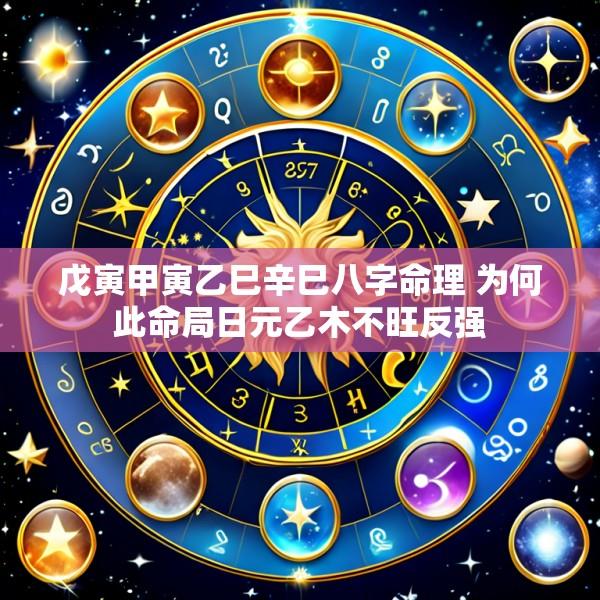 戊寅甲寅乙巳辛巳八字命理 为何此命局日元乙木不旺反强