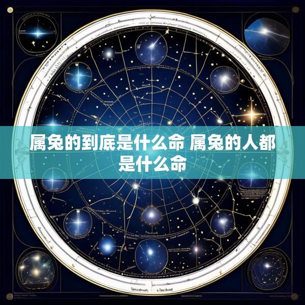 属兔的到底是什么命 属兔的人都是什么命