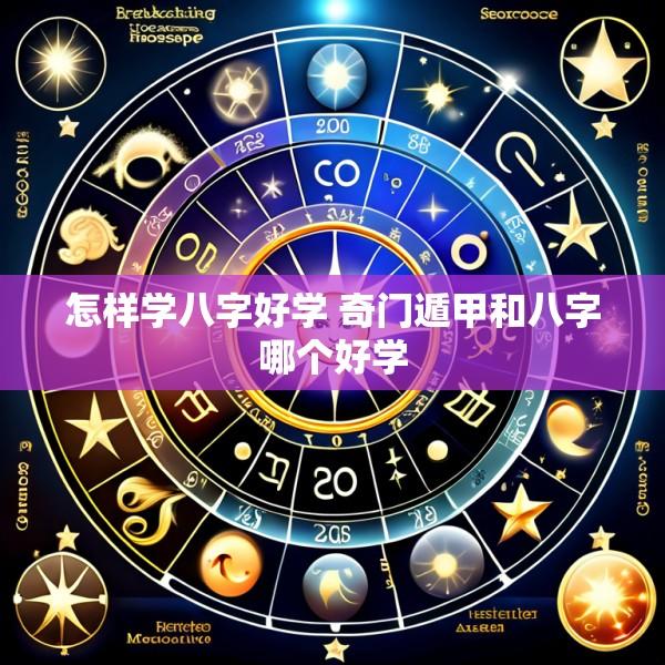 怎样学八字好学 奇门遁甲和八字哪个好学
