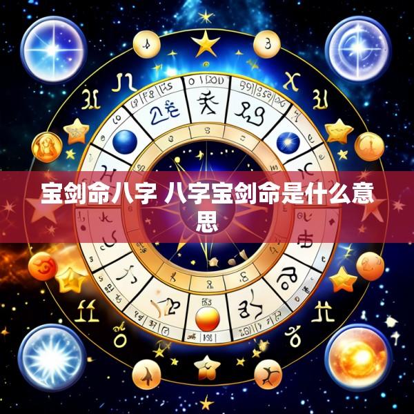 宝剑命八字 八字宝剑命是什么意思