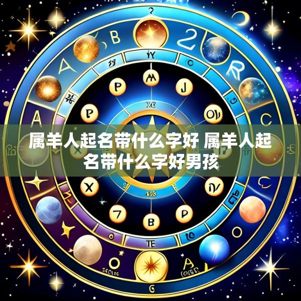 属羊人起名带什么字好 属羊人起名带什么字好男孩