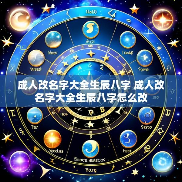 成人改名字大全生辰八字 成人改名字大全生辰八字怎么改