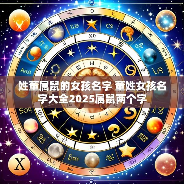 姓董属鼠的女孩名字 董姓女孩名字大全2025属鼠两个字
