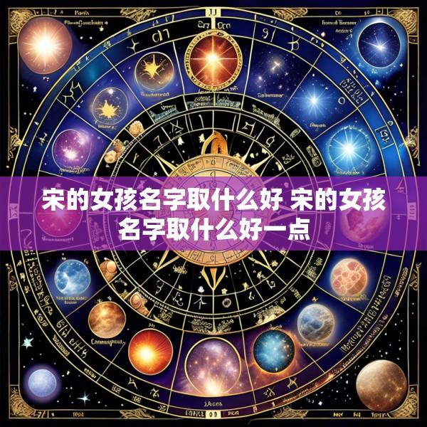 宋的女孩名字取什么好 宋的女孩名字取什么好一点