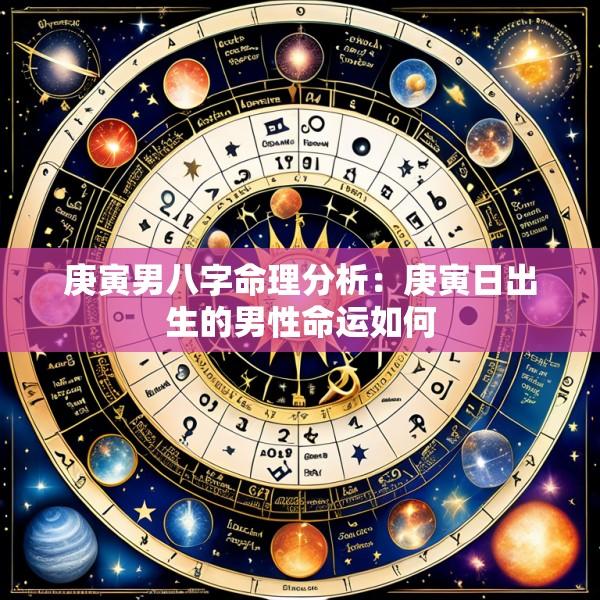 庚寅男八字命理分析：庚寅日出生的男性命运如何