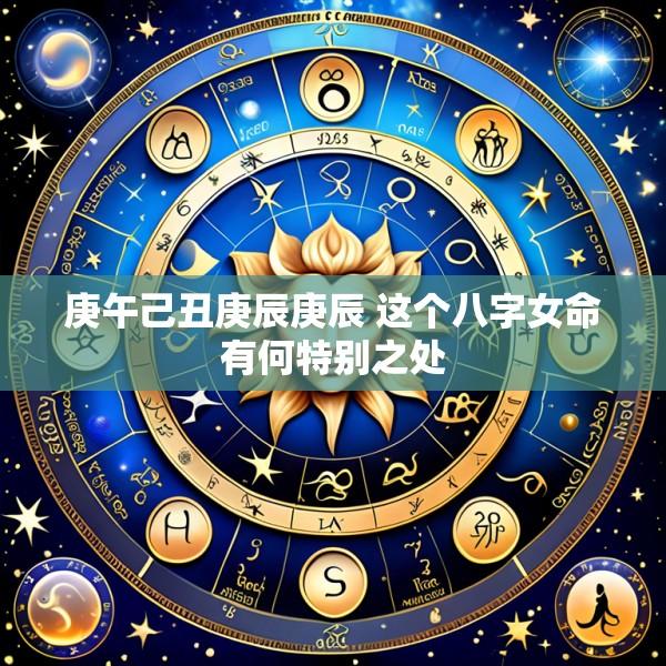 庚午己丑庚辰庚辰 这个八字女命有何特别之处