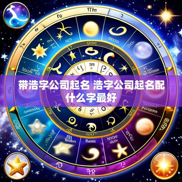 带浩字公司起名 浩字公司起名配什么字最好