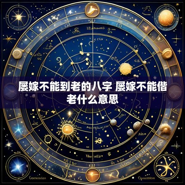 屡嫁不能到老的八字 屡嫁不能偕老什么意思
