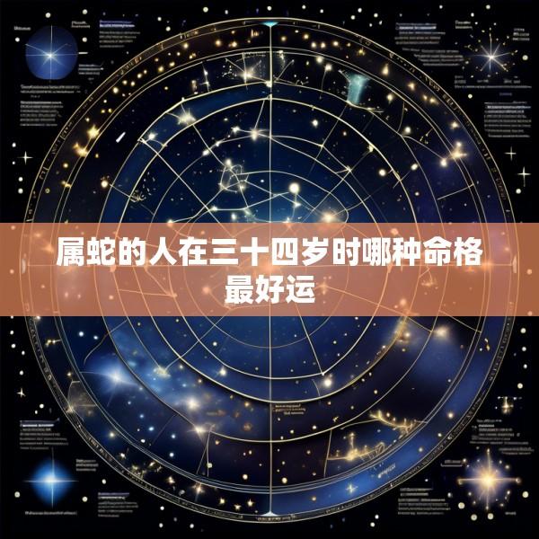 属蛇的人在三十四岁时哪种命格最好运