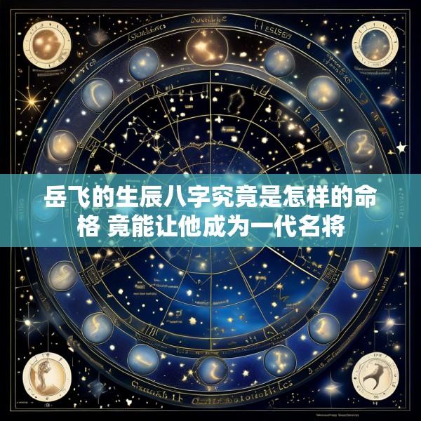 岳飞的生辰八字究竟是怎样的命格 竟能让他成为一代名将