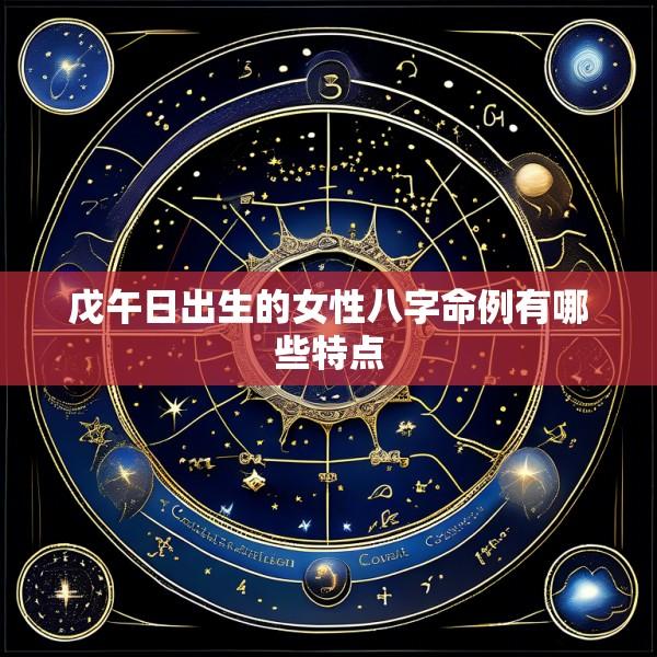 戊午日出生的女性八字命例有哪些特点