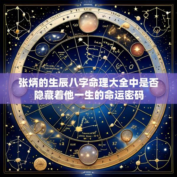 张炳的生辰八字命理大全中是否隐藏着他一生的命运密码