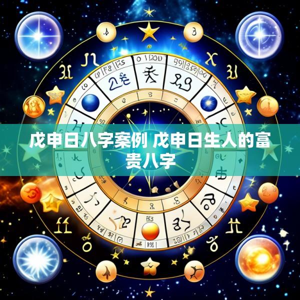戊申日八字案例 戊申日生人的富贵八字