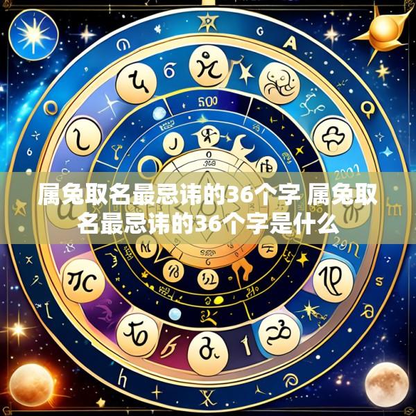 属兔取名最忌讳的36个字 属兔取名最忌讳的36个字是什么