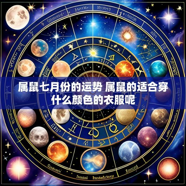 属鼠七月份的运势 属鼠的适合穿什么颜色的衣服呢