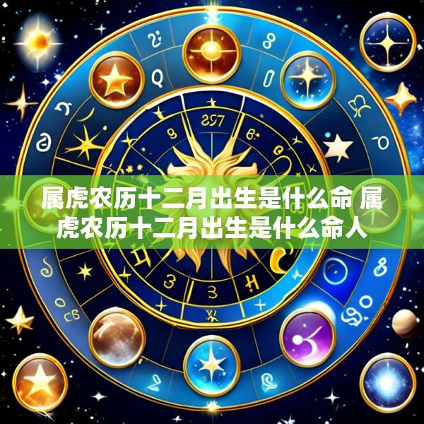 属虎农历十二月出生是什么命 属虎农历十二月出生是什么命人
