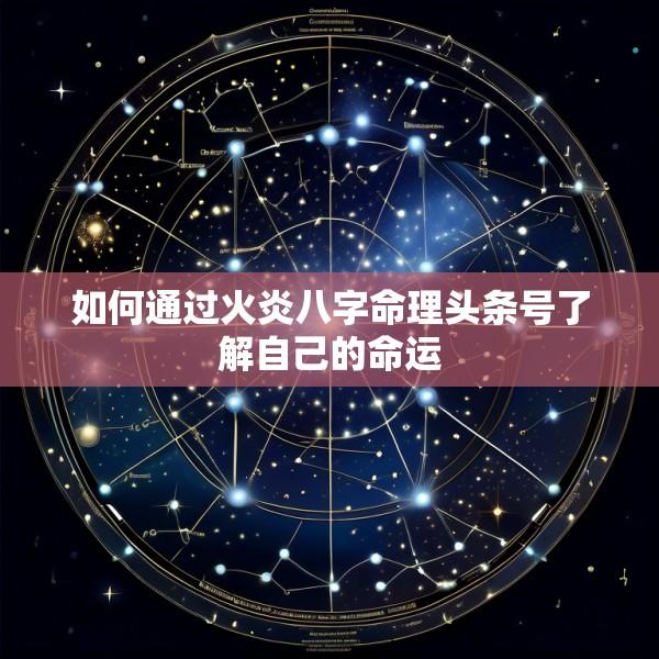 如何通过火炎八字命理头条号了解自己的命运