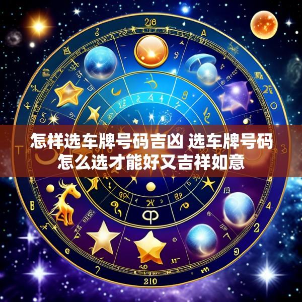 怎样选车牌号码吉凶 选车牌号码怎么选才能好又吉祥如意