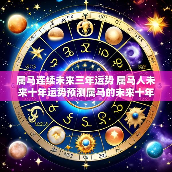 属马连续未来三年运势 属马人未来十年运势预测属马的未来十年大运