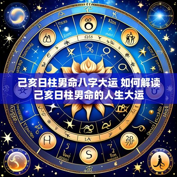 己亥日柱男命八字大运 如何解读己亥日柱男命的人生大运