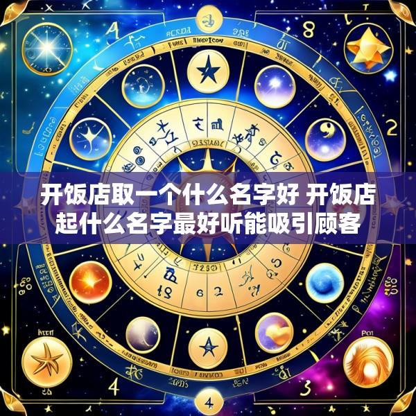 开饭店取一个什么名字好 开饭店起什么名字最好听能吸引顾客