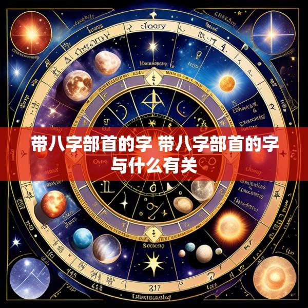 带八字部首的字 带八字部首的字与什么有关