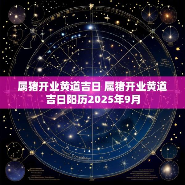 属猪开业黄道吉日 属猪开业黄道吉日阳历2025年9月