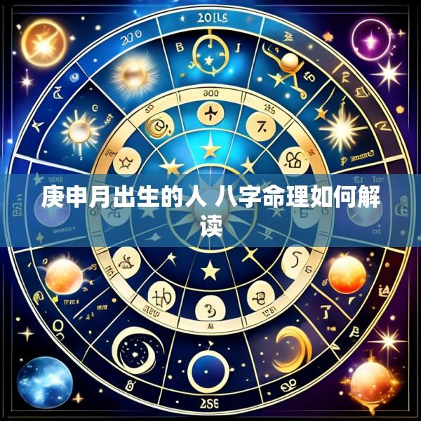 庚申月出生的人 八字命理如何解读