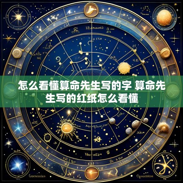 怎么看懂算命先生写的字 算命先生写的红纸怎么看懂