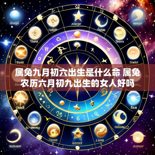 属兔九月初六出生是什么命 属兔农历六月初九出生的女人好吗