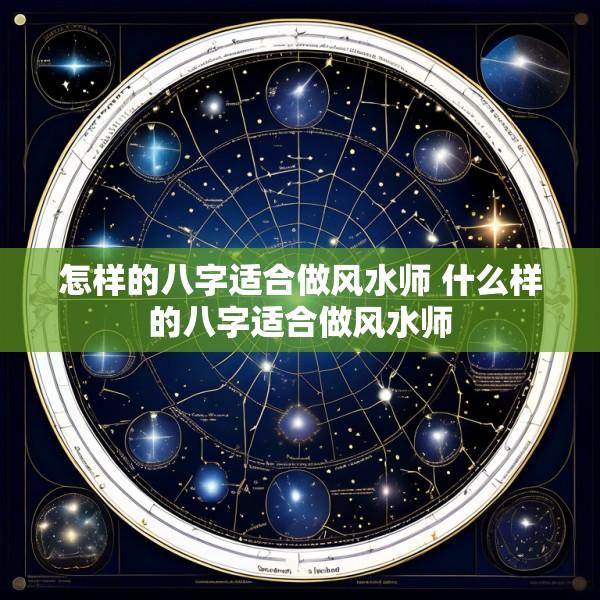 怎样的八字适合做风水师 什么样的八字适合做风水师