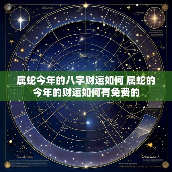 属蛇今年的八字财运如何 属蛇的今年的财运如何有免费的