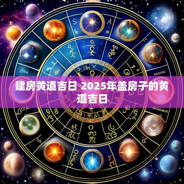 建房黄道吉日 2025年盖房子的黄道吉日