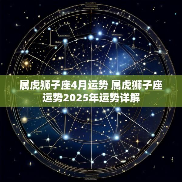 属虎狮子座4月运势 属虎狮子座运势2025年运势详解
