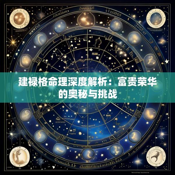 建禄格命理深度解析：富贵荣华的奥秘与挑战