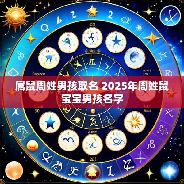 属鼠周姓男孩取名 2025年周姓鼠宝宝男孩名字