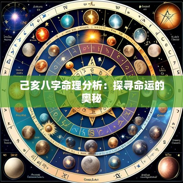己亥八字命理分析：探寻命运的奥秘