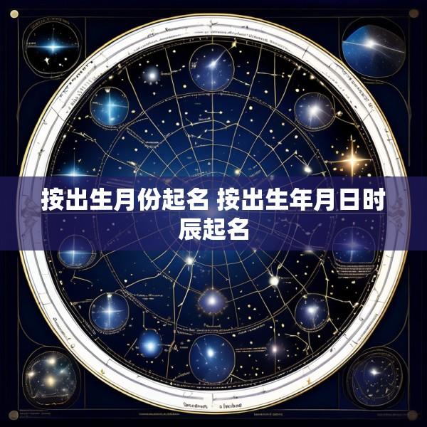 按出生月份起名 按出生年月日时辰起名