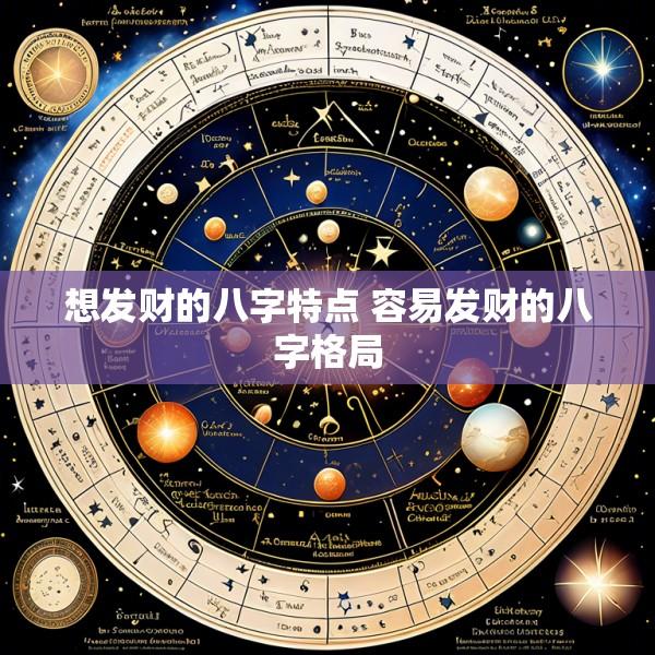 想发财的八字特点 容易发财的八字格局