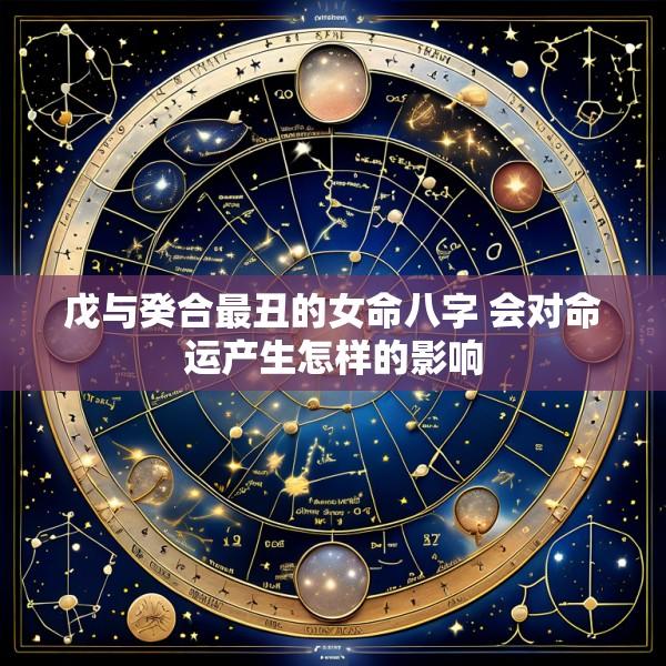 戊与癸合最丑的女命八字 会对命运产生怎样的影响