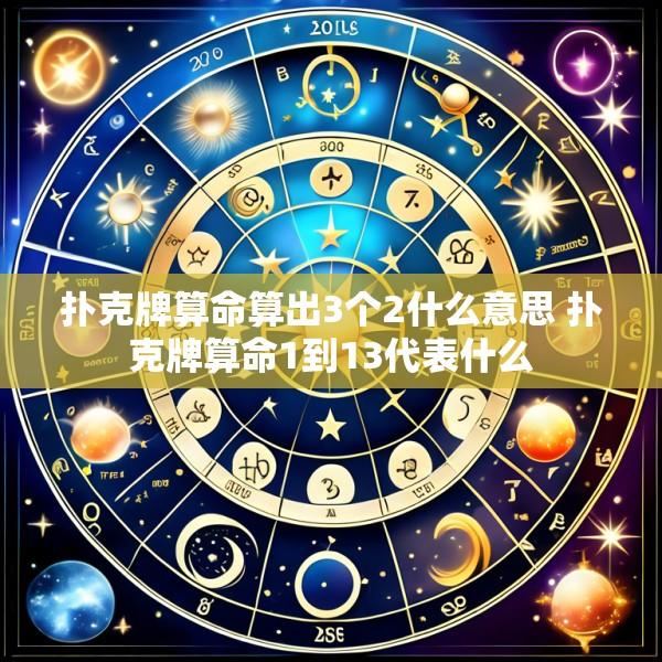 扑克牌算命算出3个2什么意思 扑克牌算命1到13代表什么