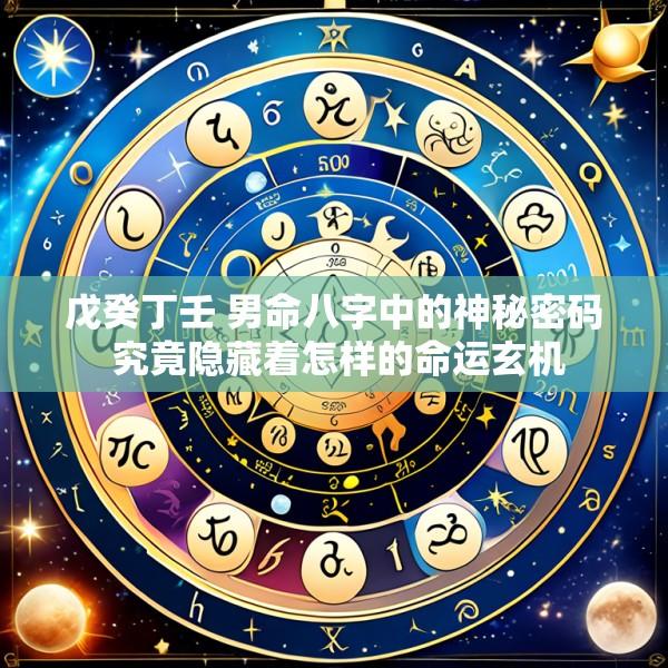 戊癸丁壬 男命八字中的神秘密码 究竟隐藏着怎样的命运玄机